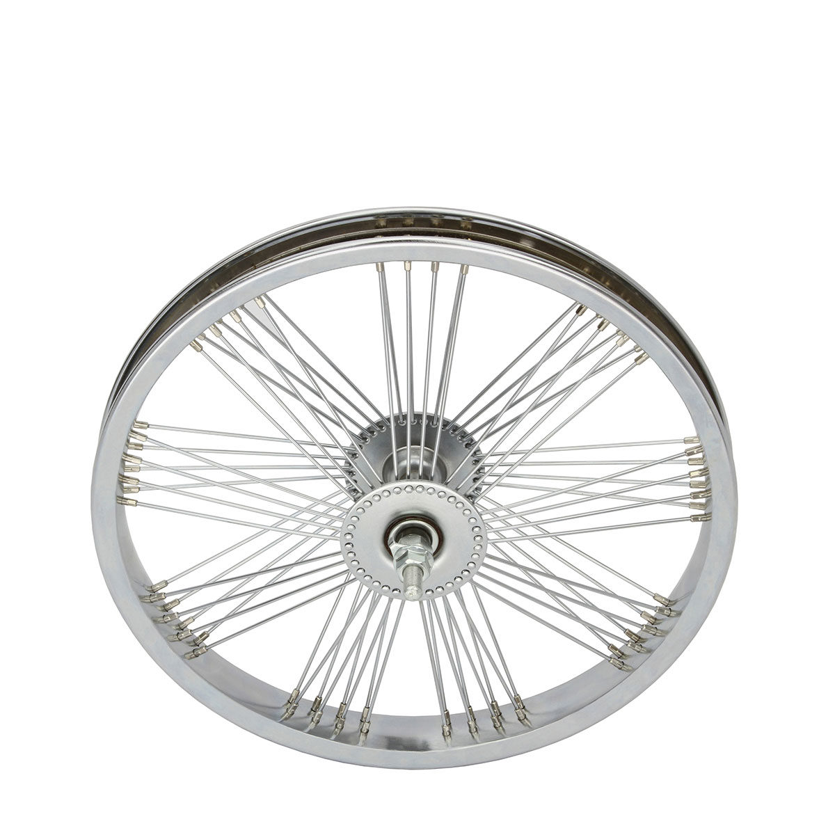 16 Inch X 32mm Fan Steel Front Wheel 72 Spoke 14G Chrome...
